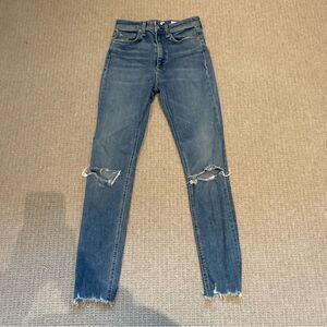 Rag & Bone Nina High-Rise Ankle Skinny Jean - size 23